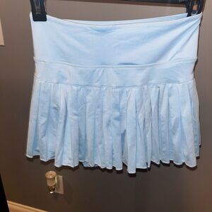 Light Blue Pleated Women's Skirt